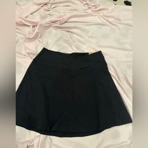 Victoria's Secret Black Mini Skirt with shorts women xl high waisted crossover